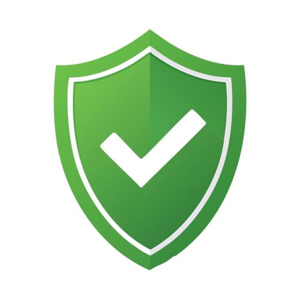 Green shield with check mark _ Premium Vector Green shield with check mark _ Premium Vector